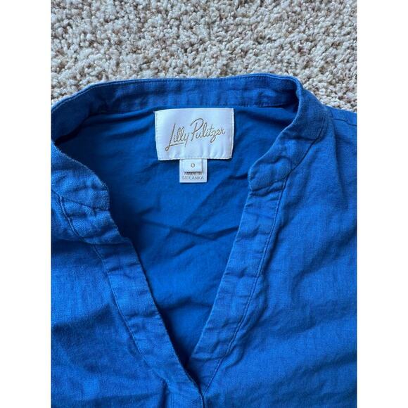Lilly Pulitzer Maileigh Linen dress, Blue, size 0, but fits large - Picture 10 of 14